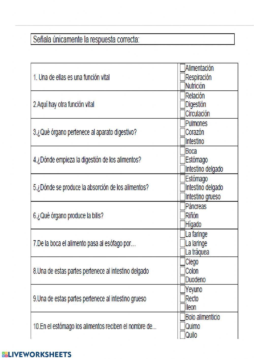 Las funciones vitales del ser humano