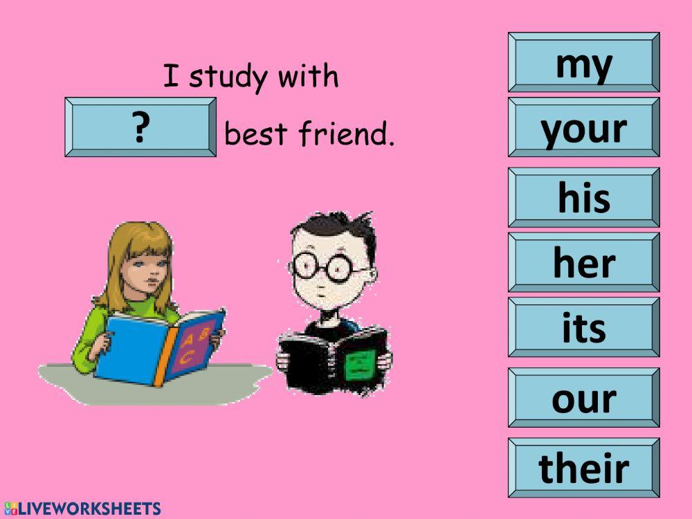 Possessive adjectives game