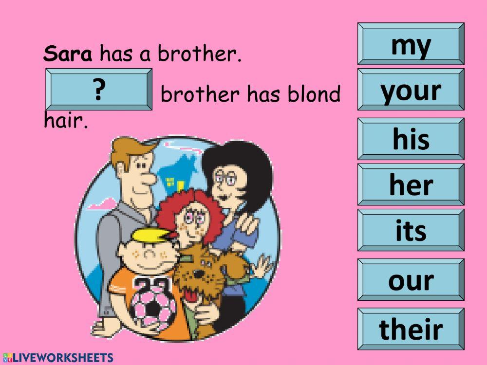 Possessive adjectives game