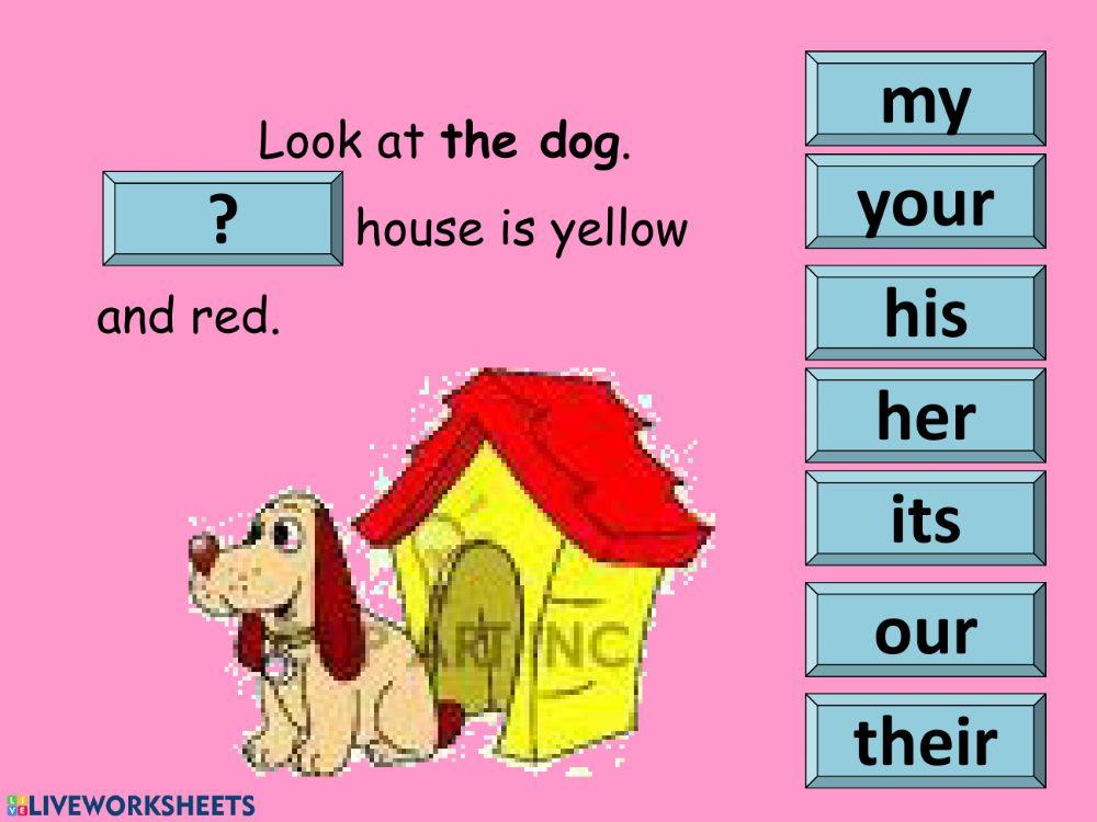 Possessive adjectives game