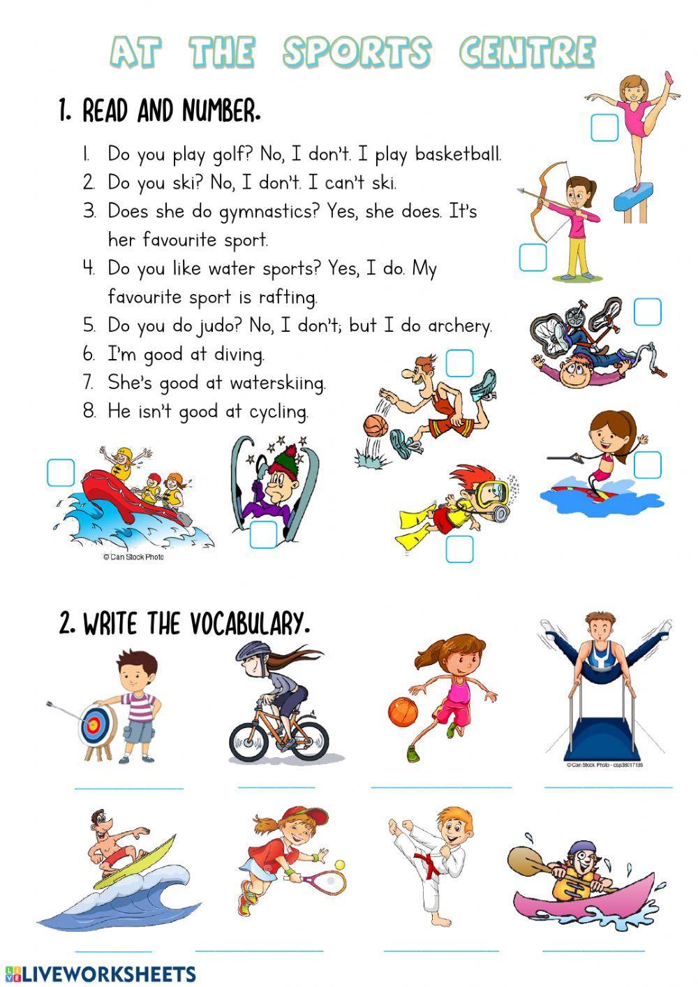 At The Sports Centre-Are you good at...?