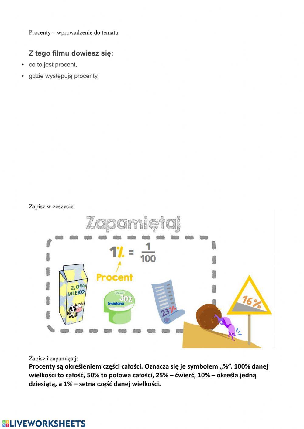 Procenty-wprowadzenie