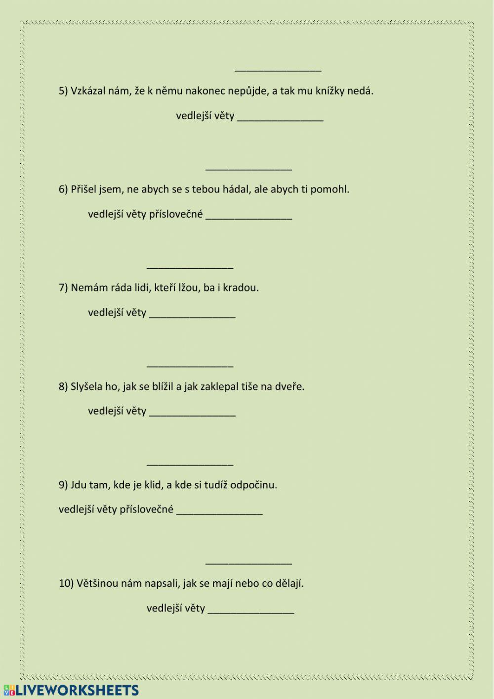 Významové poměry mezi souřadně spojenými VV