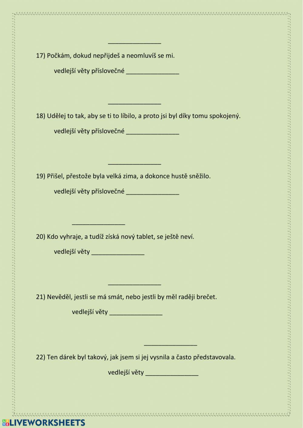 Významové poměry mezi souřadně spojenými VV