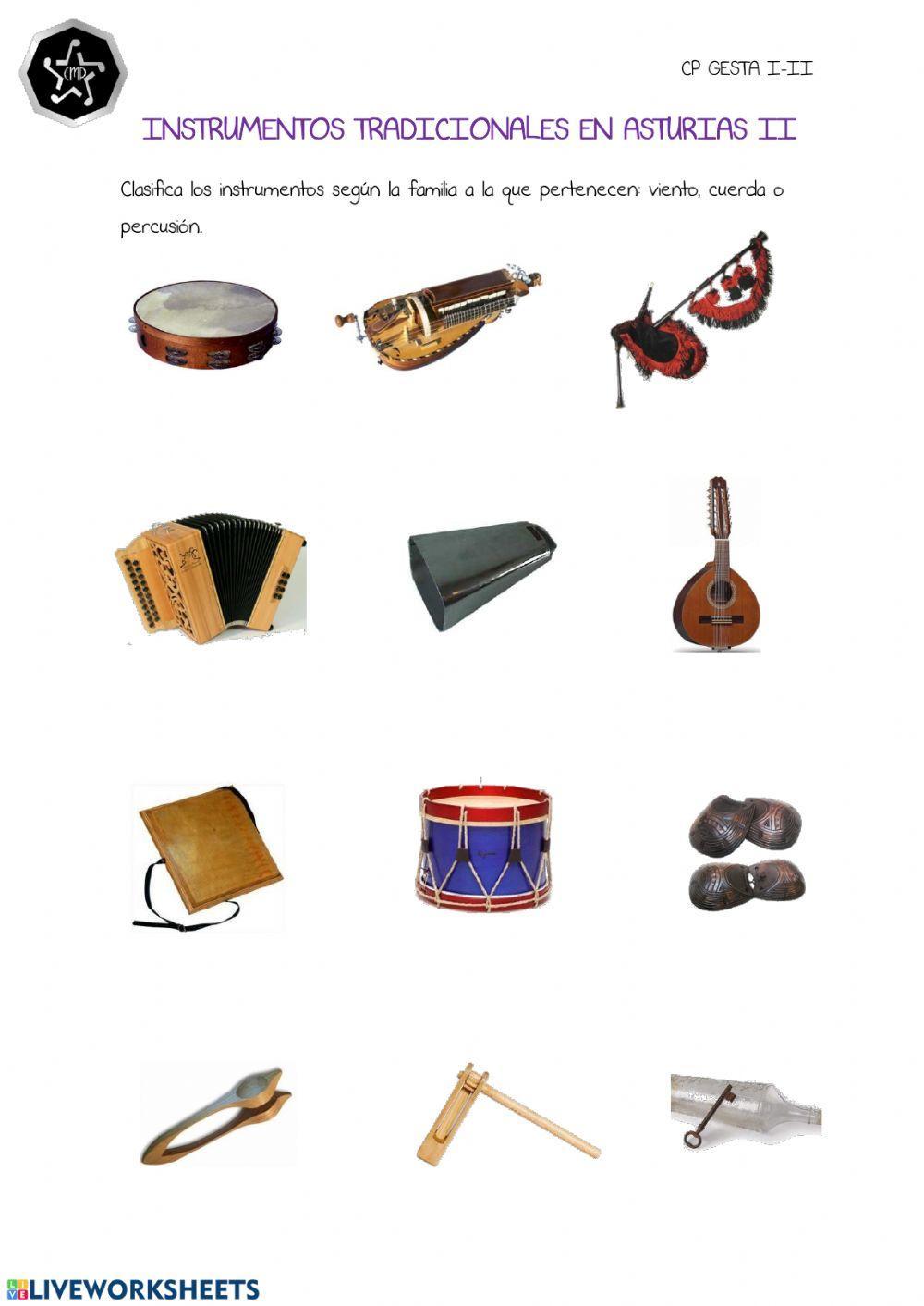 Instrumentos tradicionales asturianos