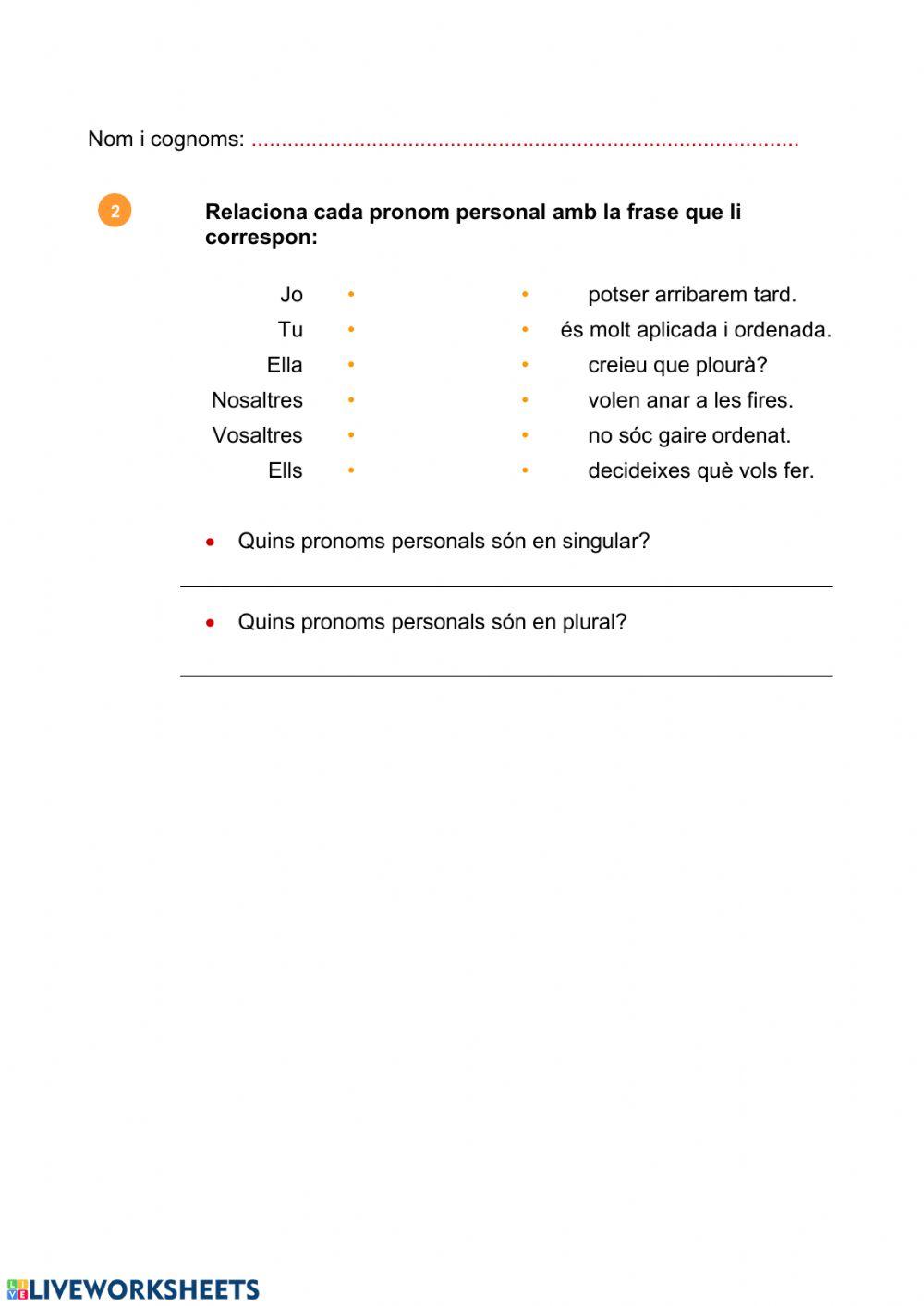 Antònims, sil·laba tònica i pronoms personals