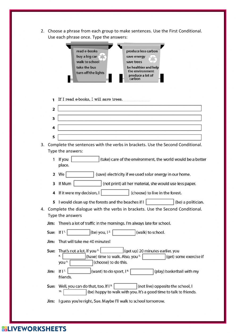 First and Second Conditionals