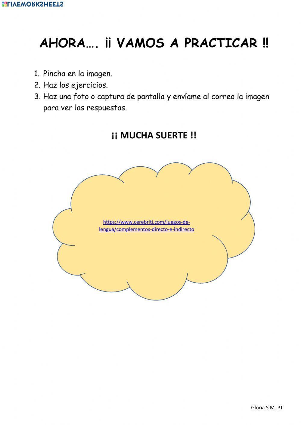 Complemento directo e indirecto