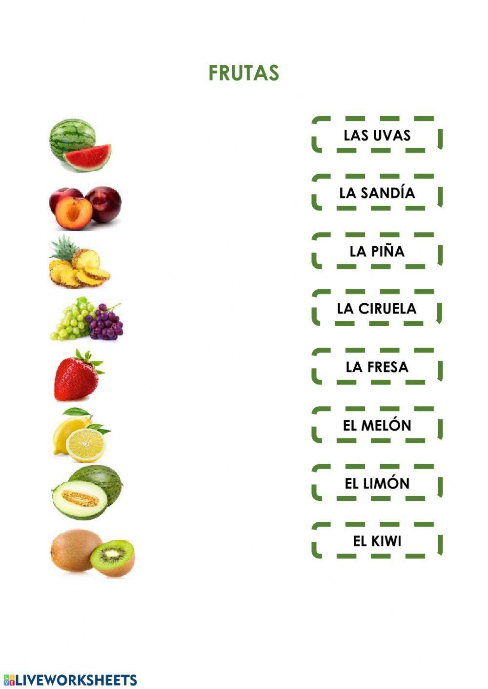 Frutas y verduras.