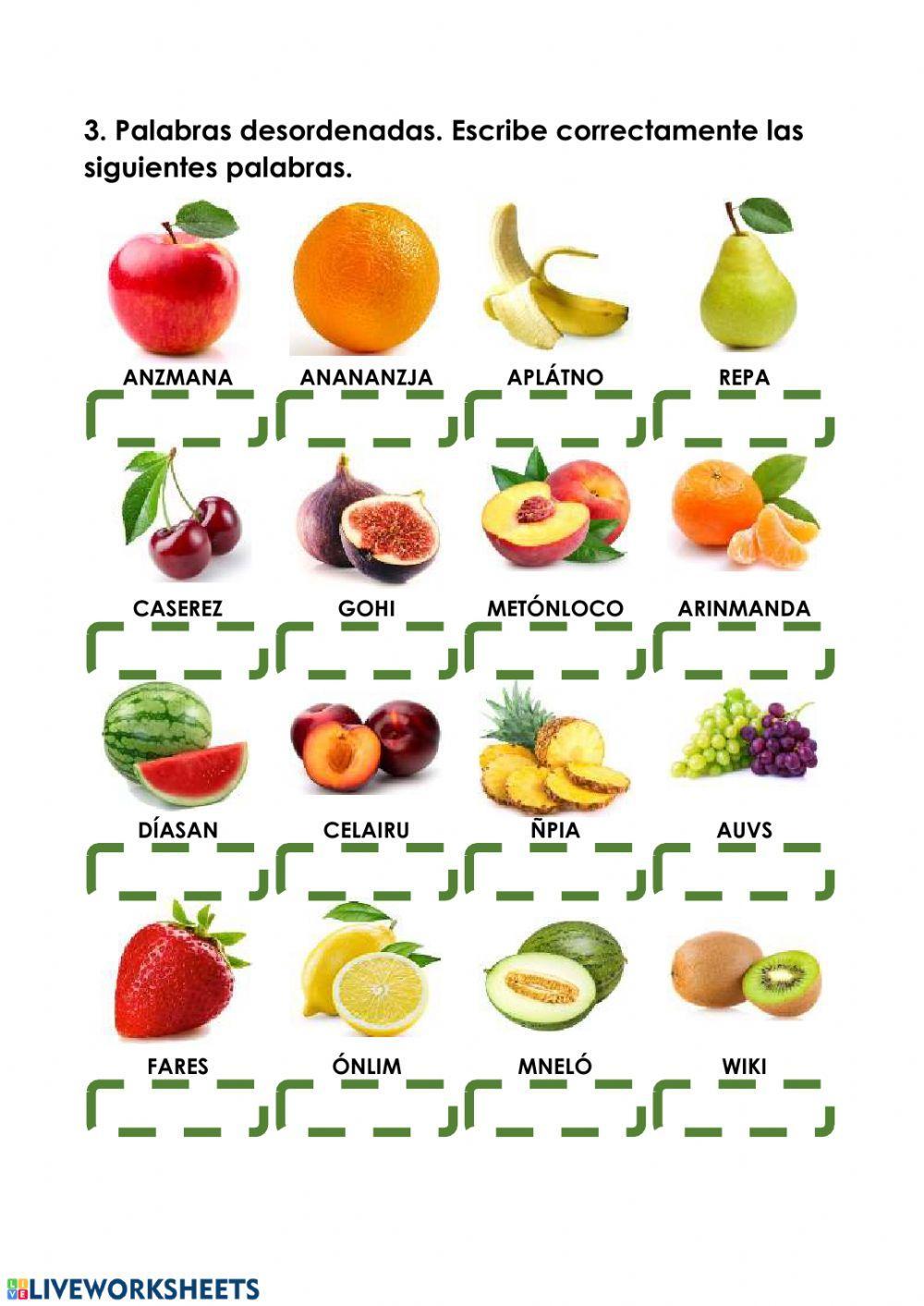 Frutas y verduras.