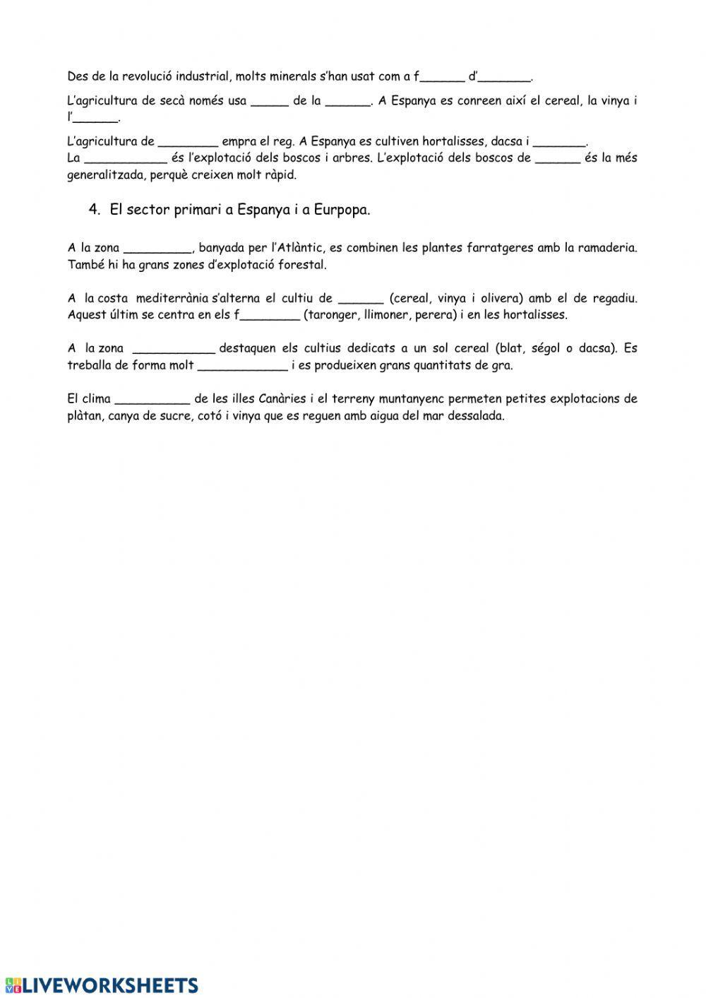 Els sectors econòmics