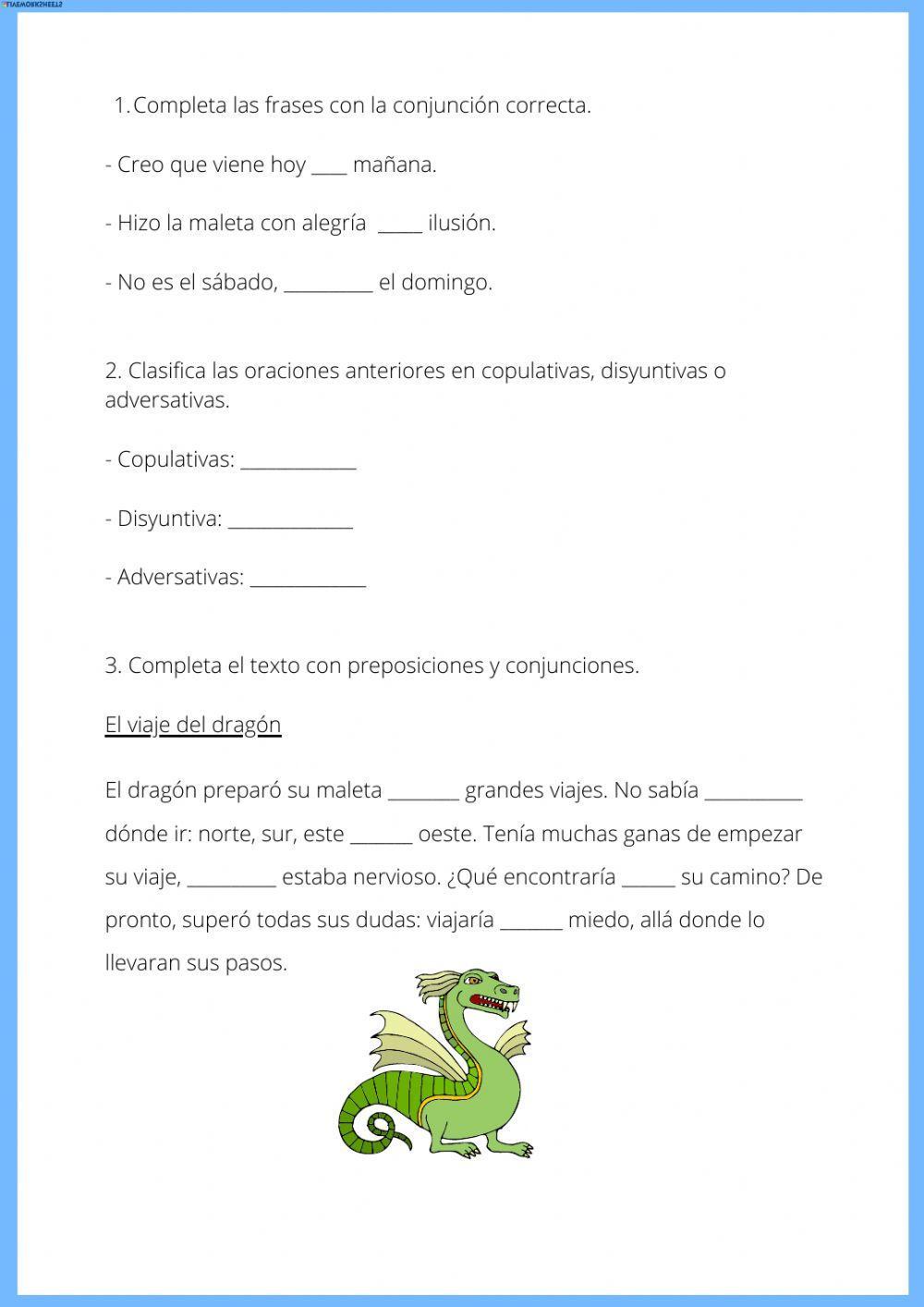 Preposiciones y conjunciones