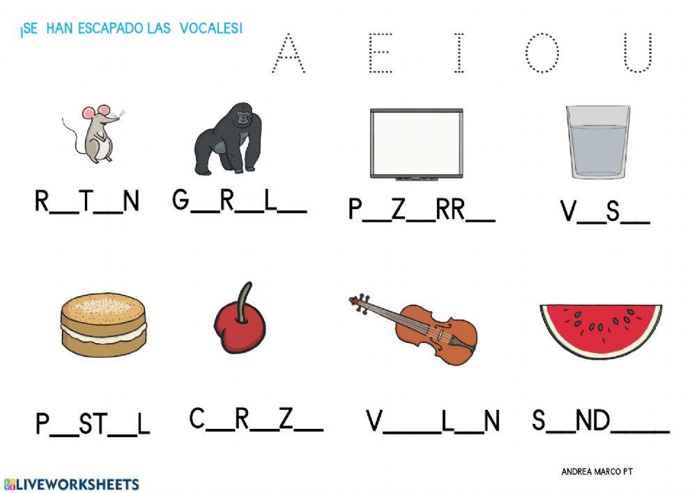 Completar con vocales