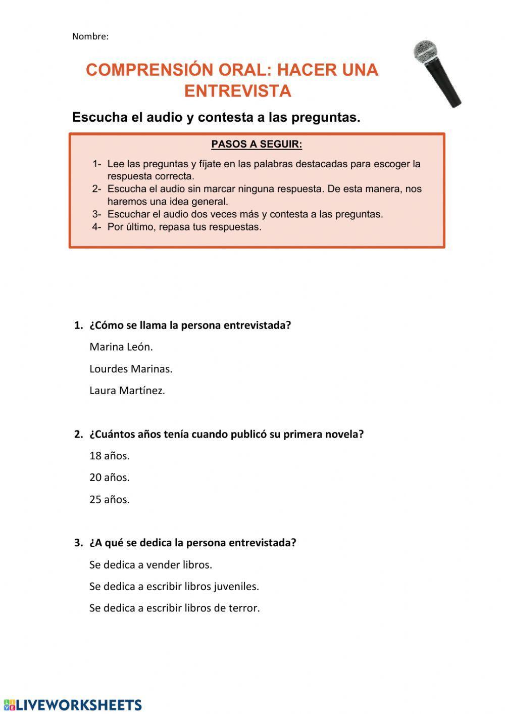 COM. ORAL- ENTREVISTA