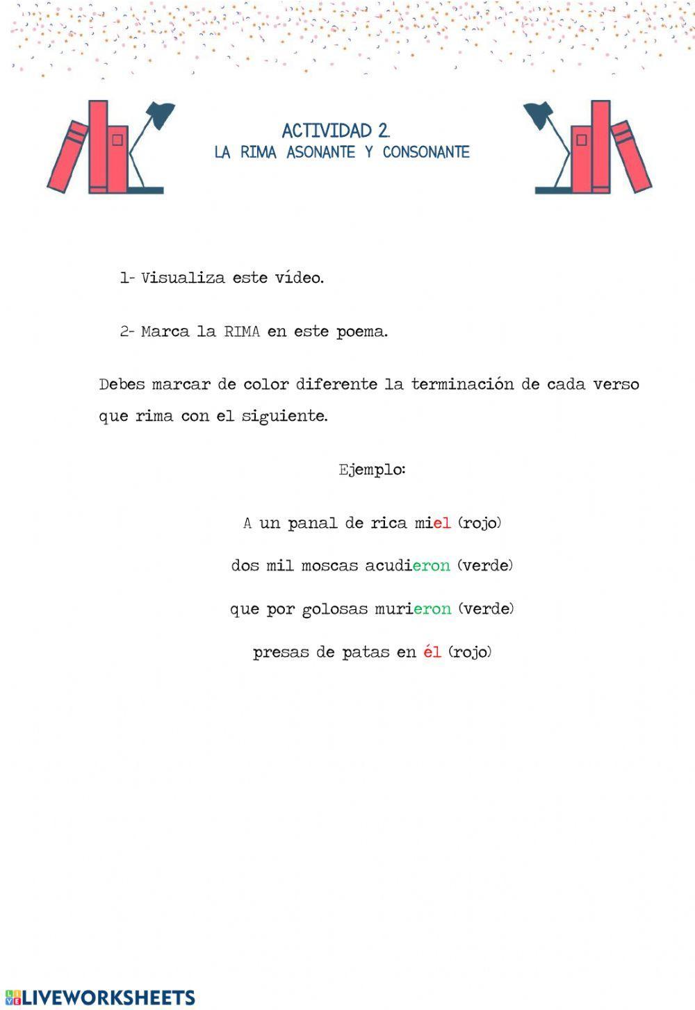 RIMA ASONANTE Y CONSONANTE