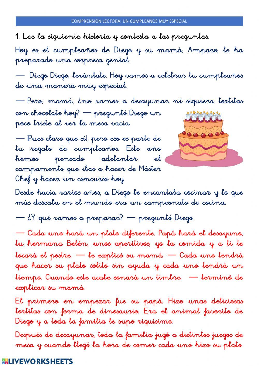 29 Abril: Comprensión lectora