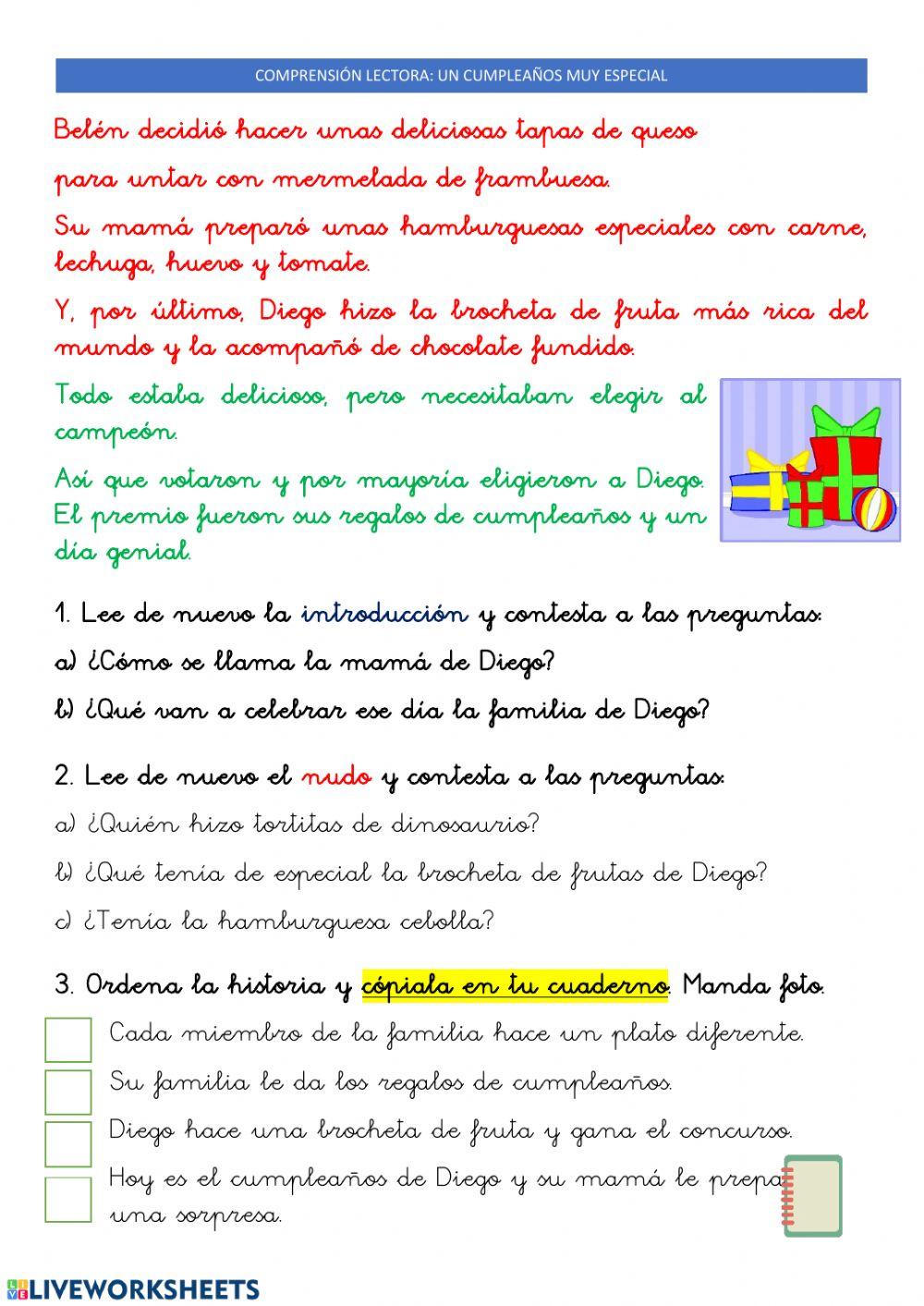 29 Abril: Comprensión lectora