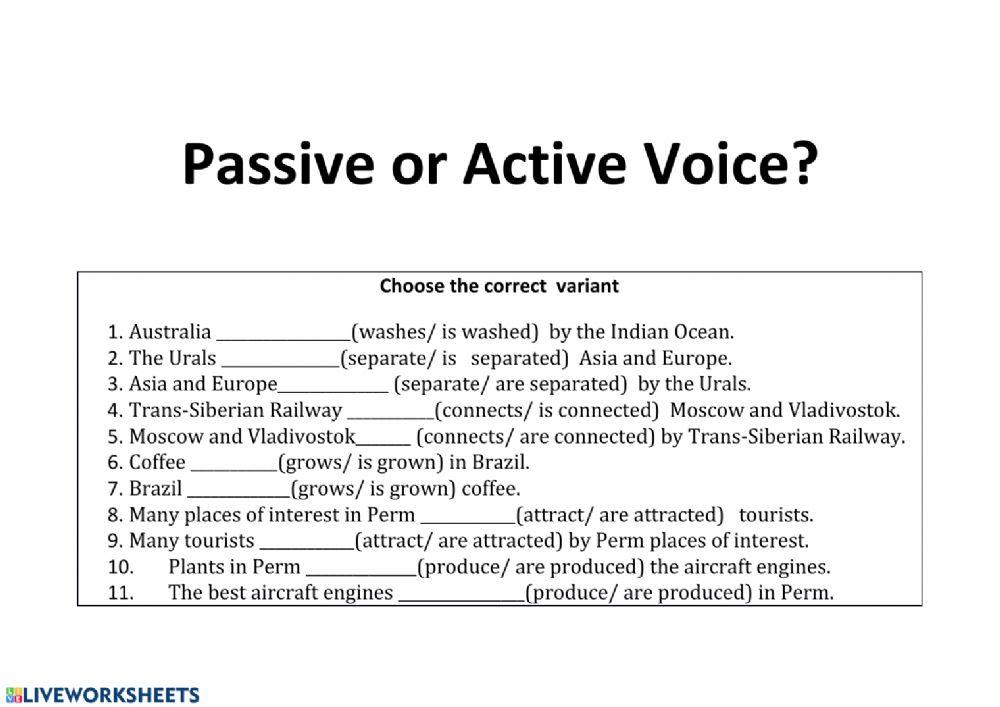 Passive or active