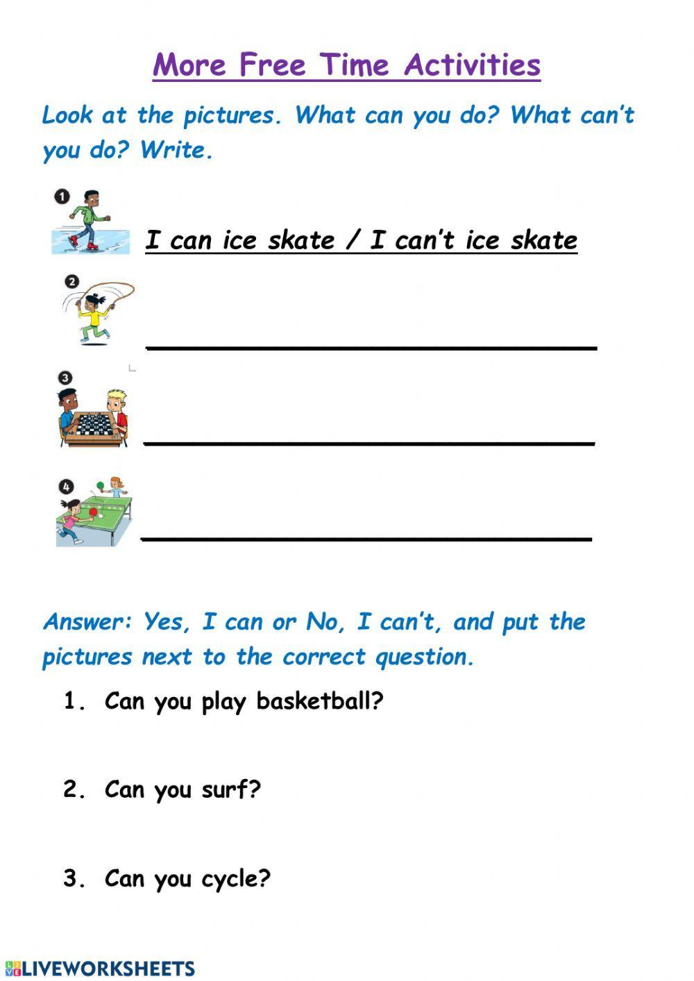 Free time activities