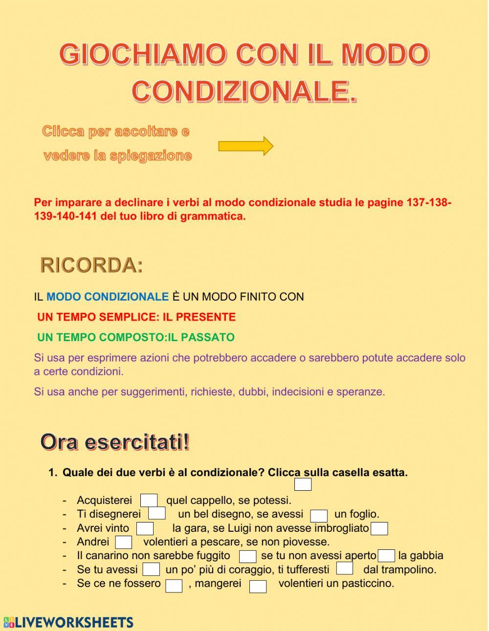 Giochiamo con il condizionale