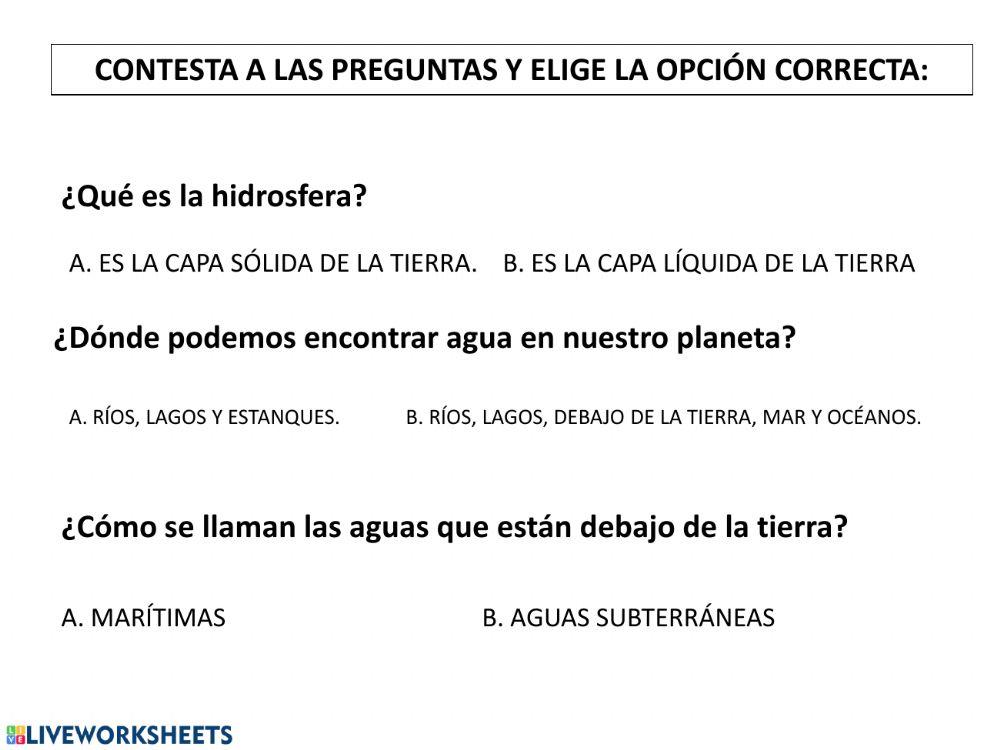 Texto naturales hidrosfera Texto naturales hidrosfera