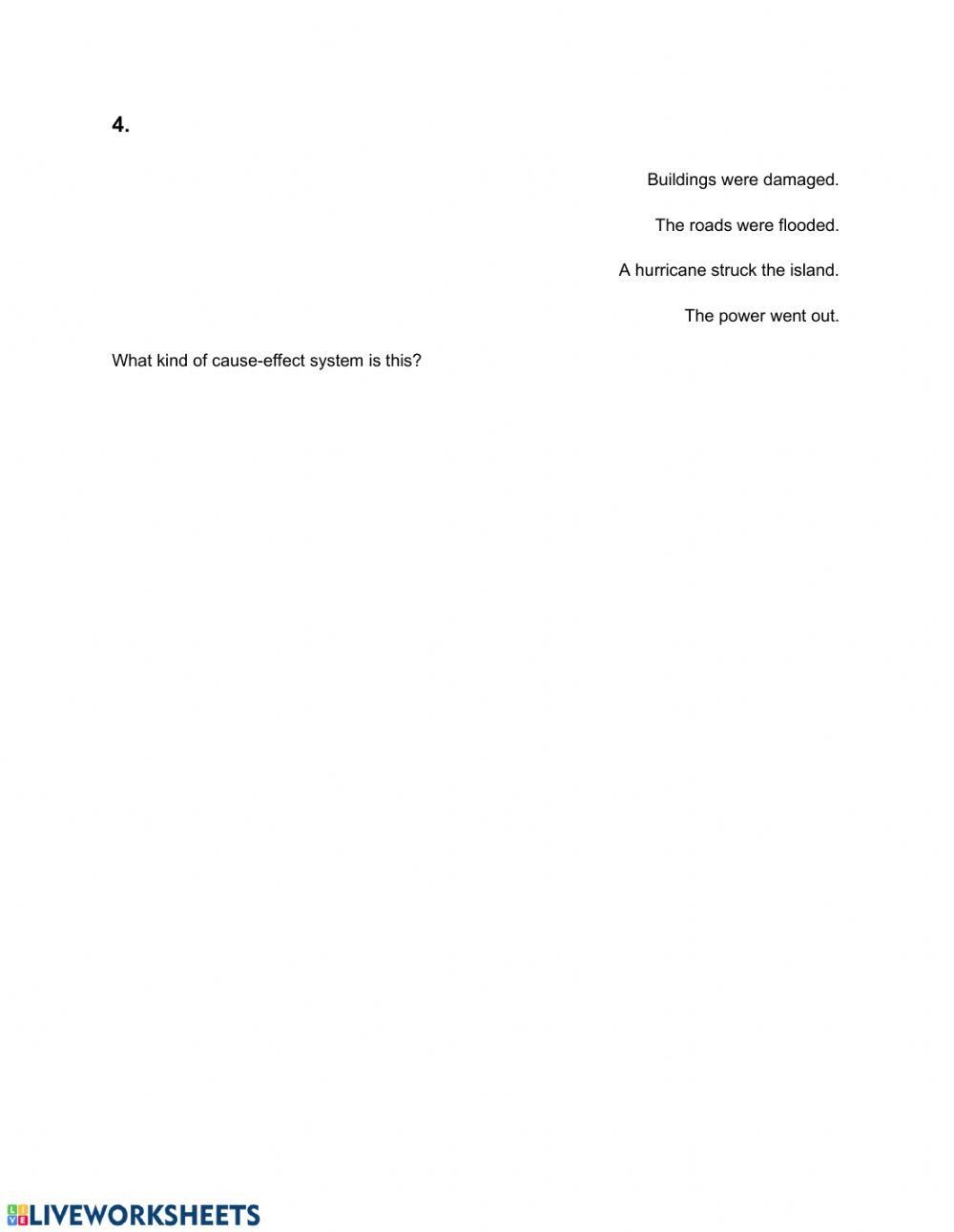 Cause-Effect Practice