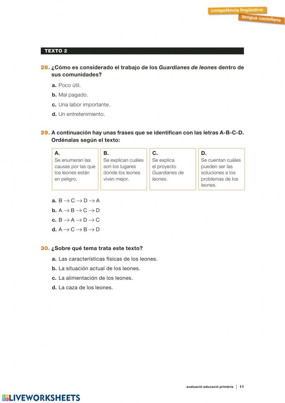 Comprensión lectora