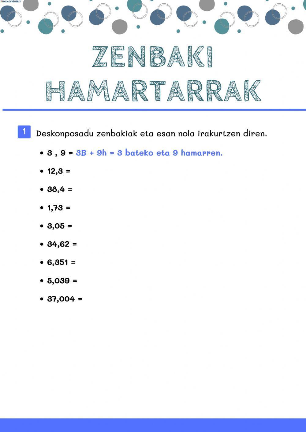 Zenbaki hamartarrak-1
