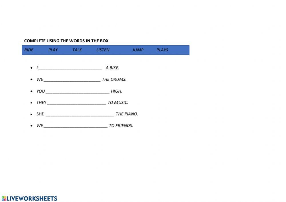 Animals, to be and present simple