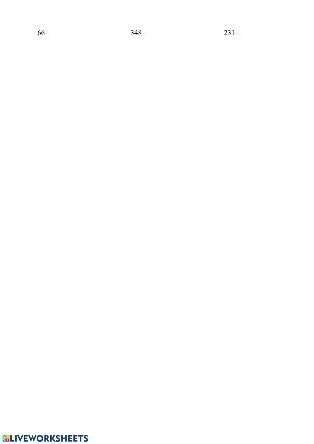 Descomponer números