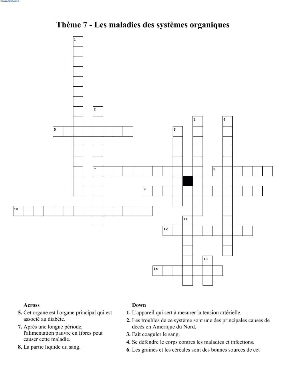 Thème 7 - Les maladies des systèmes organiques