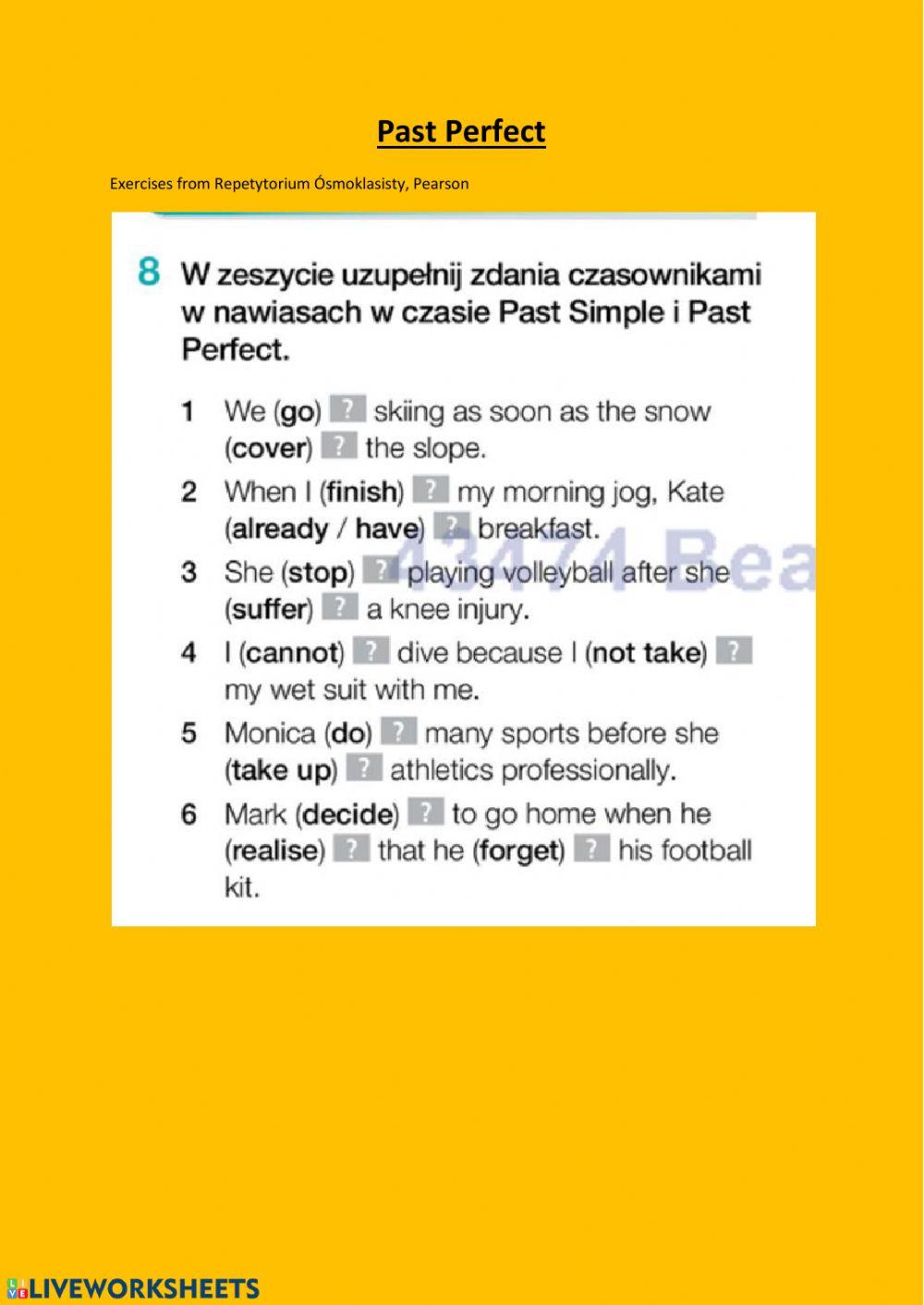 Past Perfect vs Past Simple II