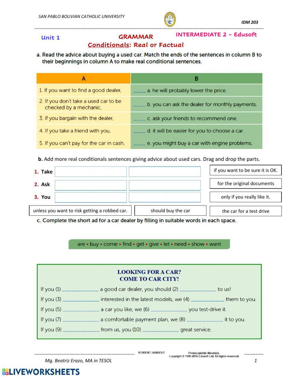 Factual or Real Conditionals