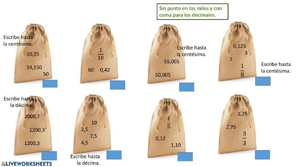 Sacos de Paco 300 - Suma lo que hay dentro del saco.