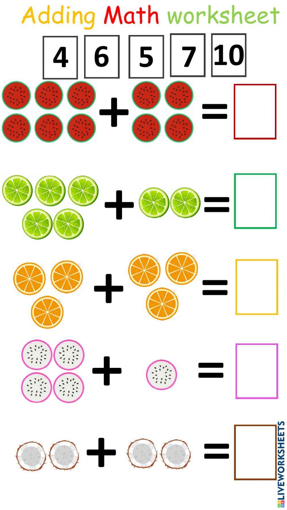 Addition and subtraction worksheet
