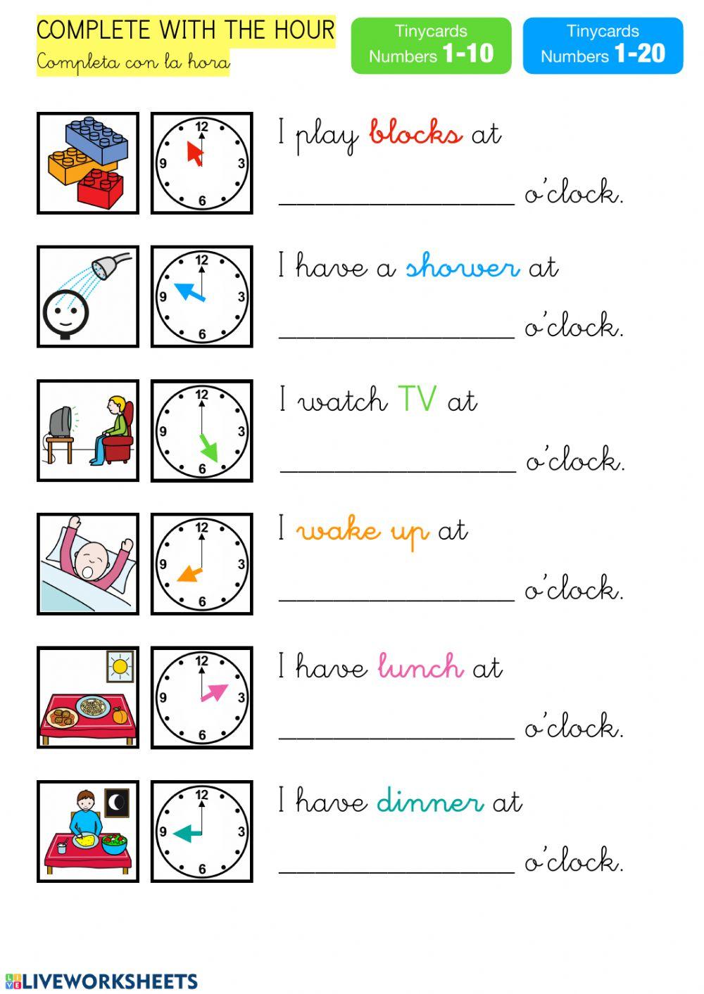 When do I do the actions?