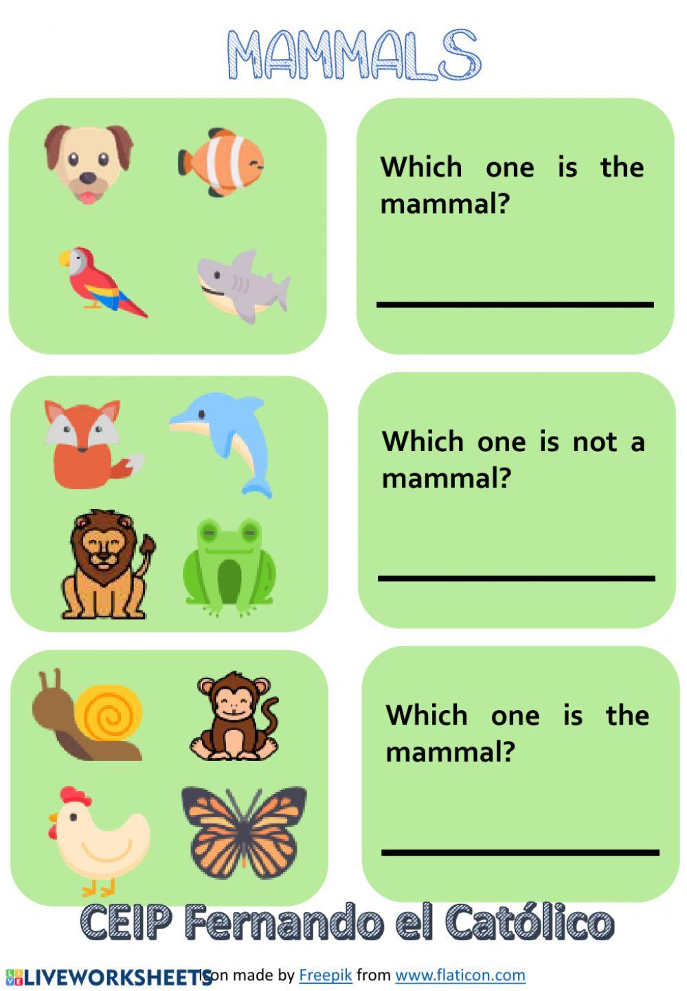 Which ones are mammals?
