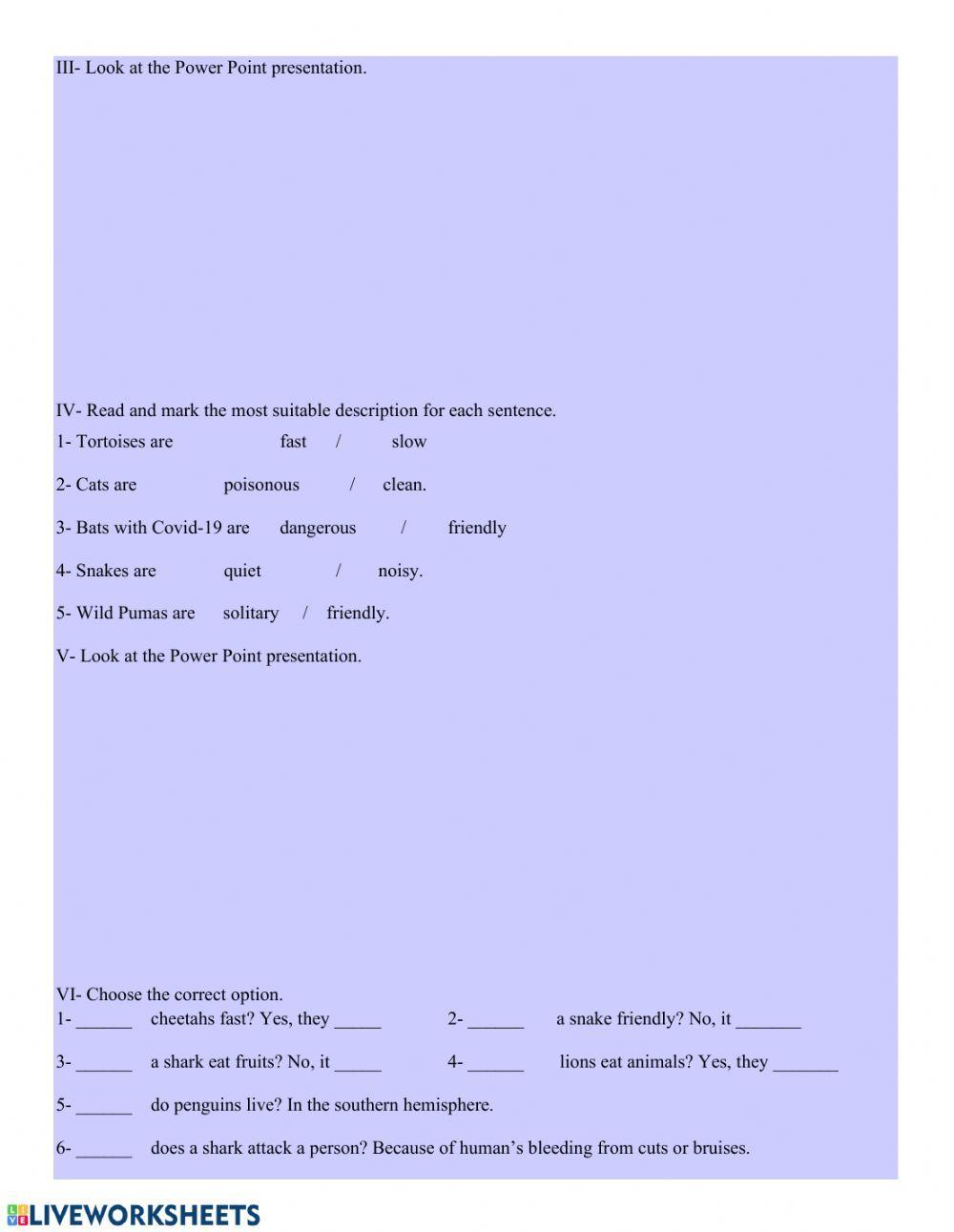 Talking about Animals