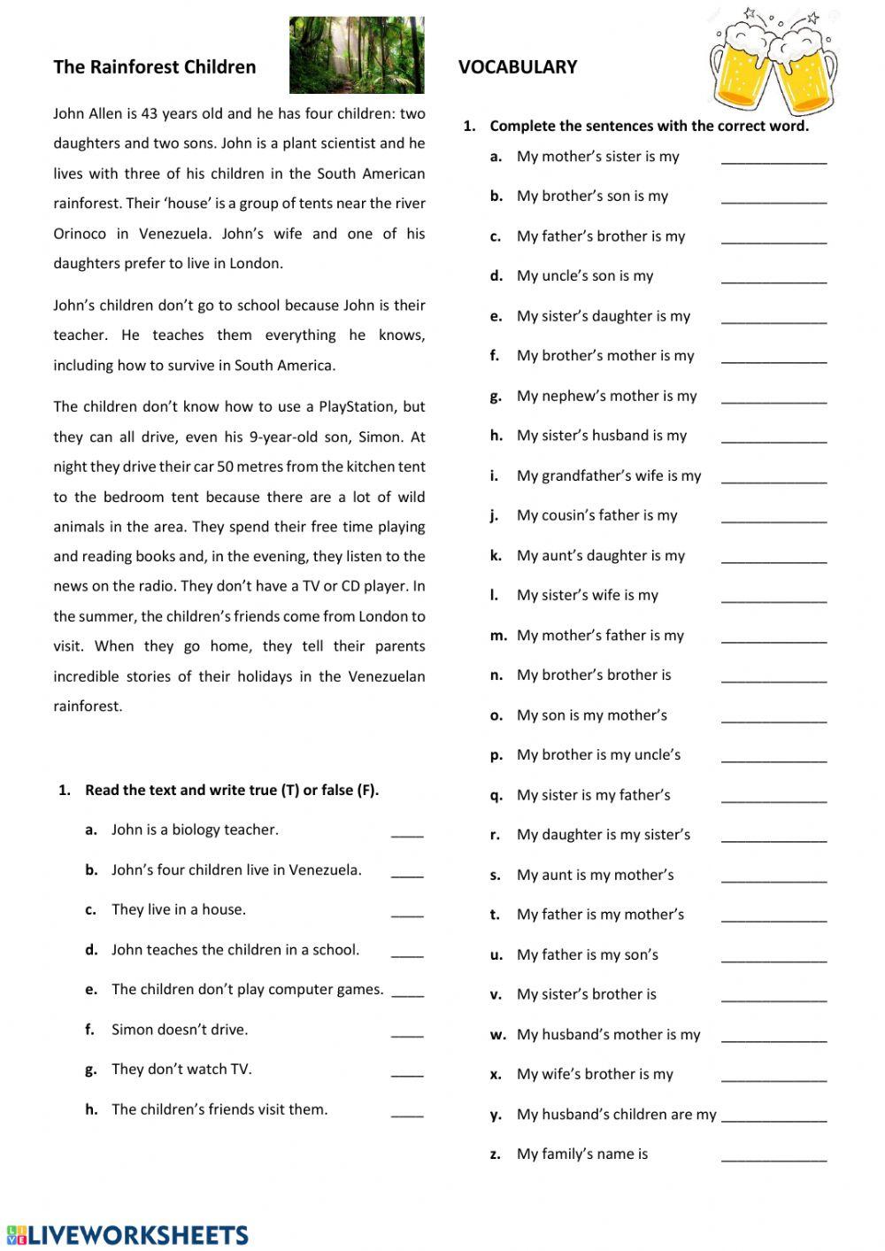 Family & Jobs Vocabulary Revision