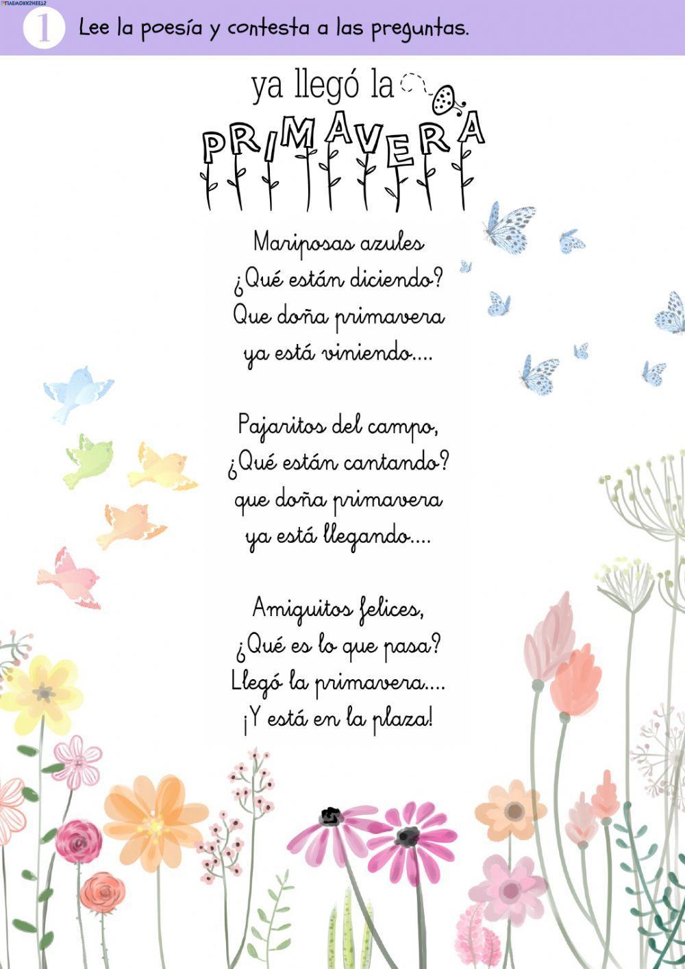Poema Primavera 114675 cristinagd Live Worksheets