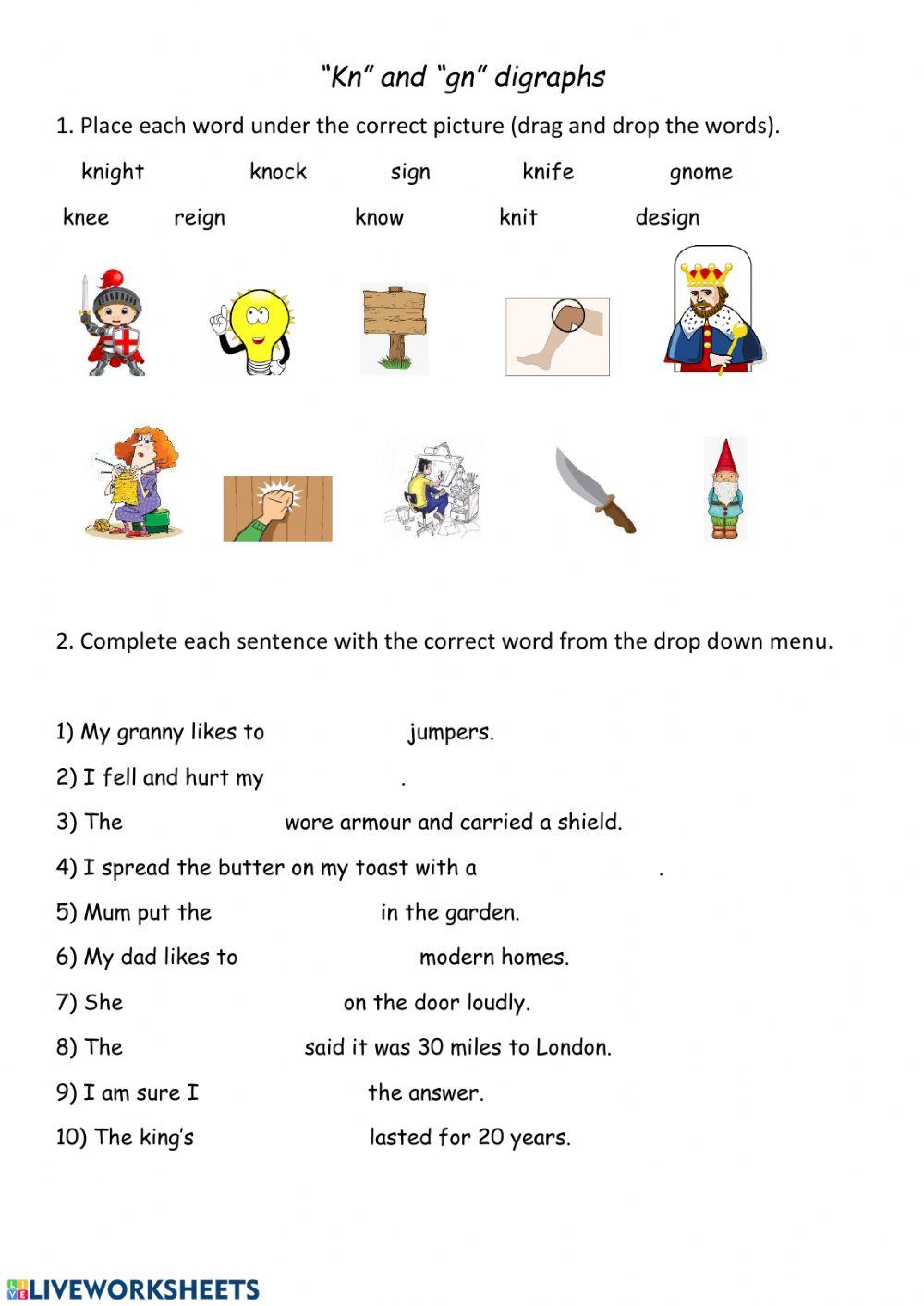 Kn and Gn digraphs