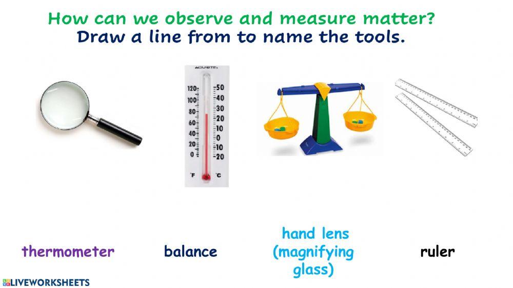 Observe and Measure Matter