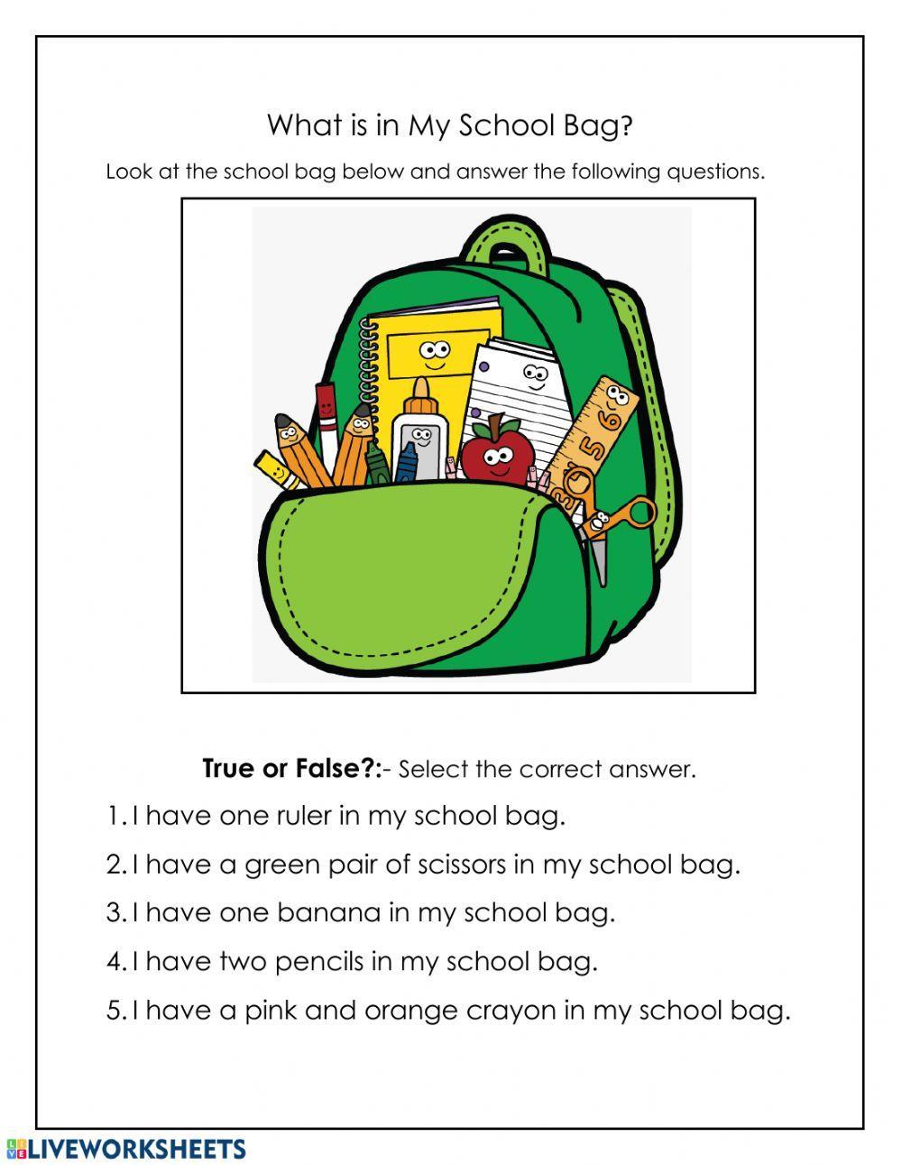 What is in My School Bag?