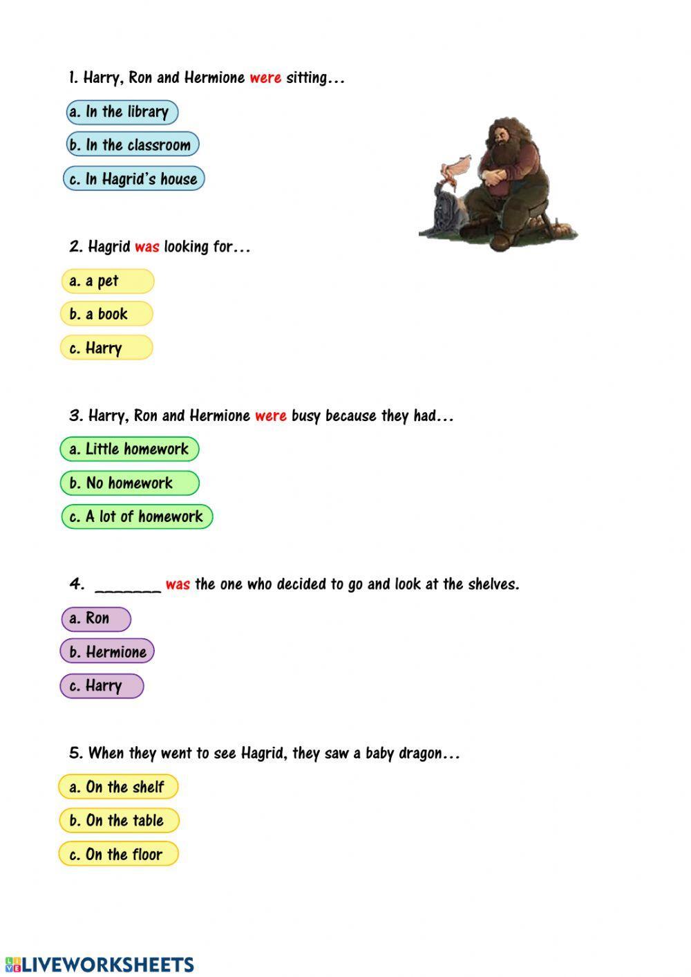 Past simple of verb to be (interrogative)