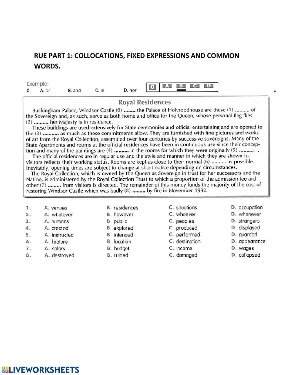 Workbook page 4 grammar and rue part 1