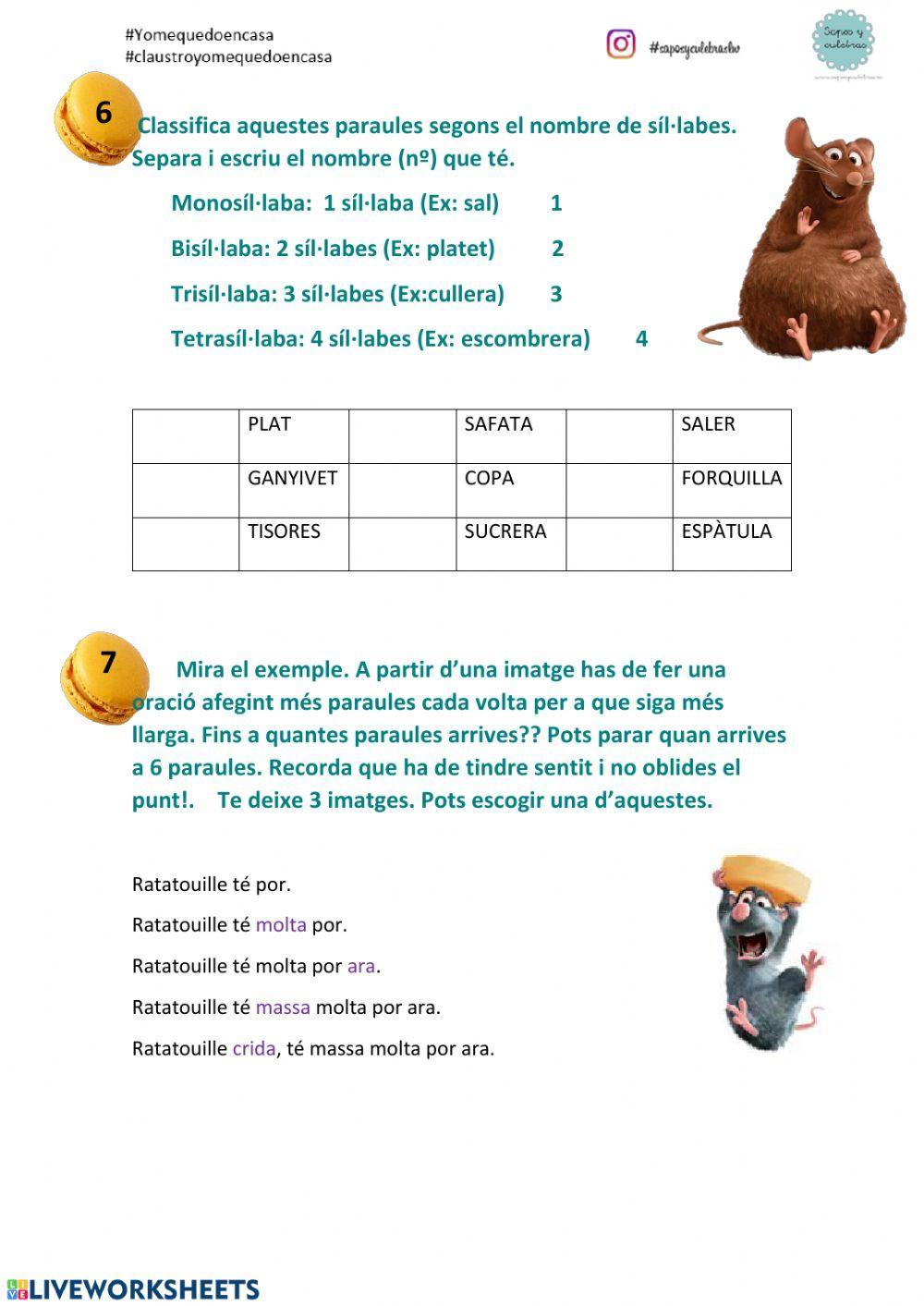 Vocabulari: la cuina