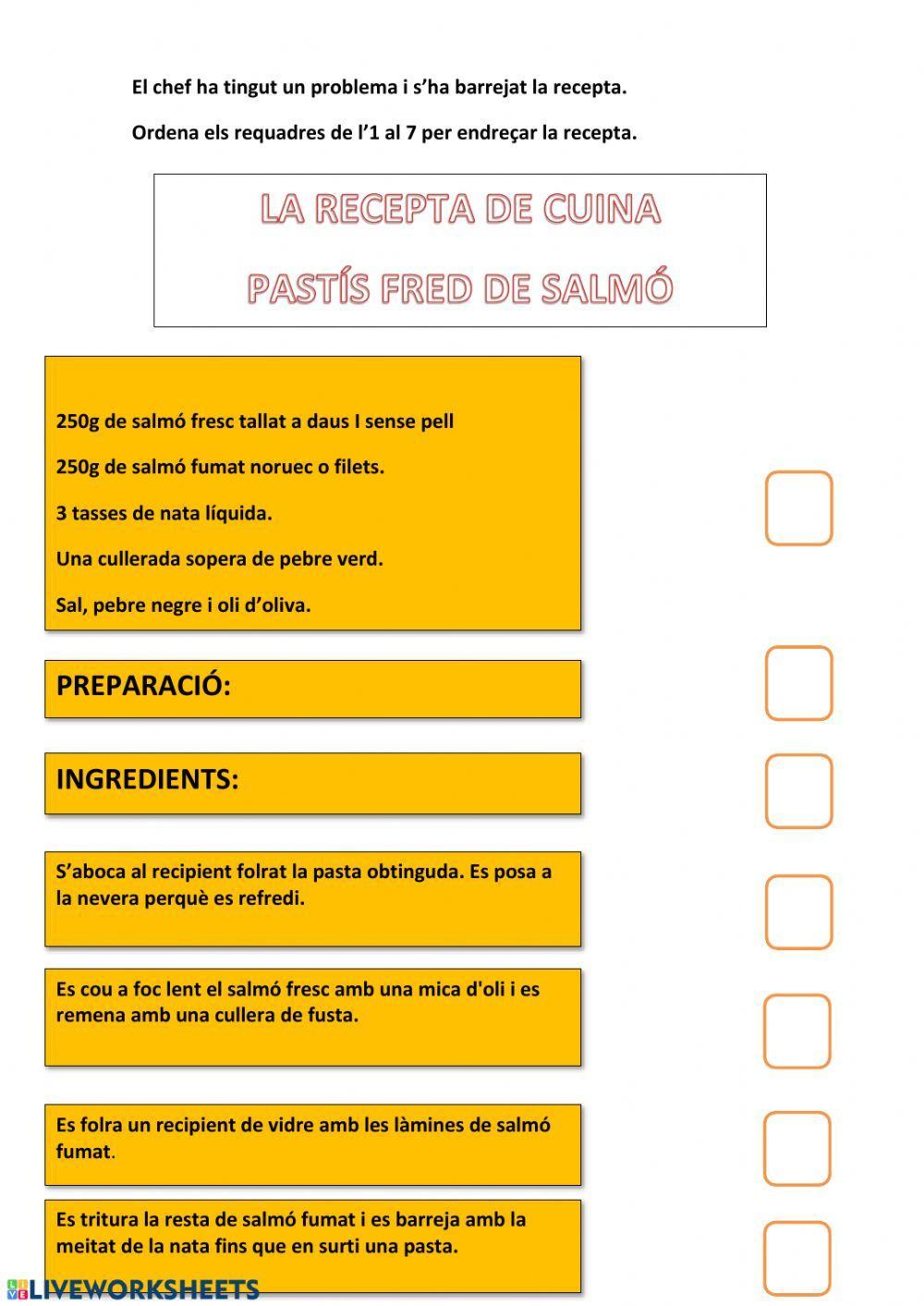 Recepta de cuina