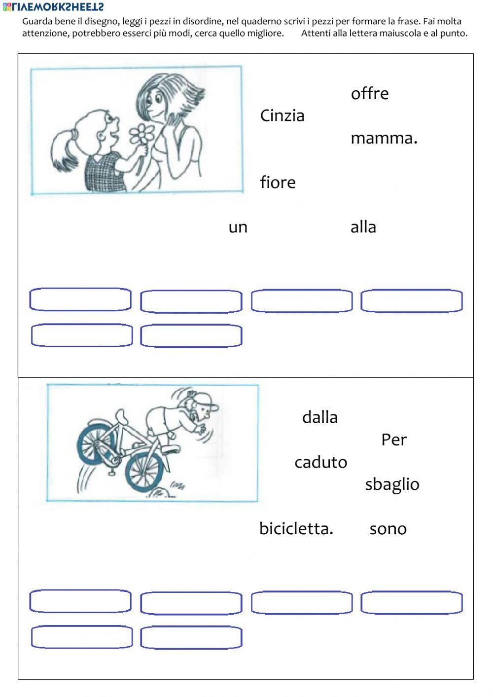 Metti in ordine le ffrasi