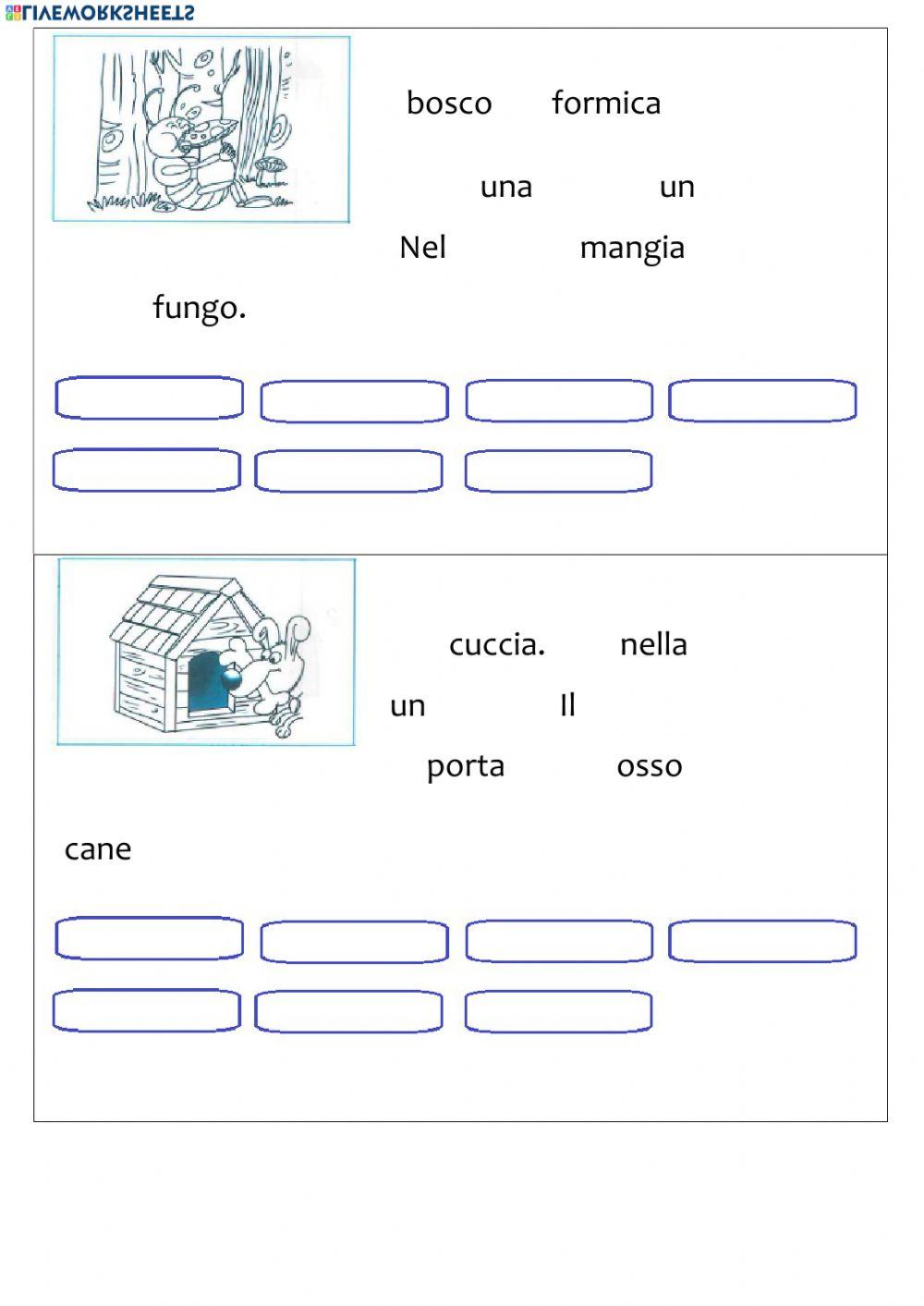 Metti in ordine le ffrasi