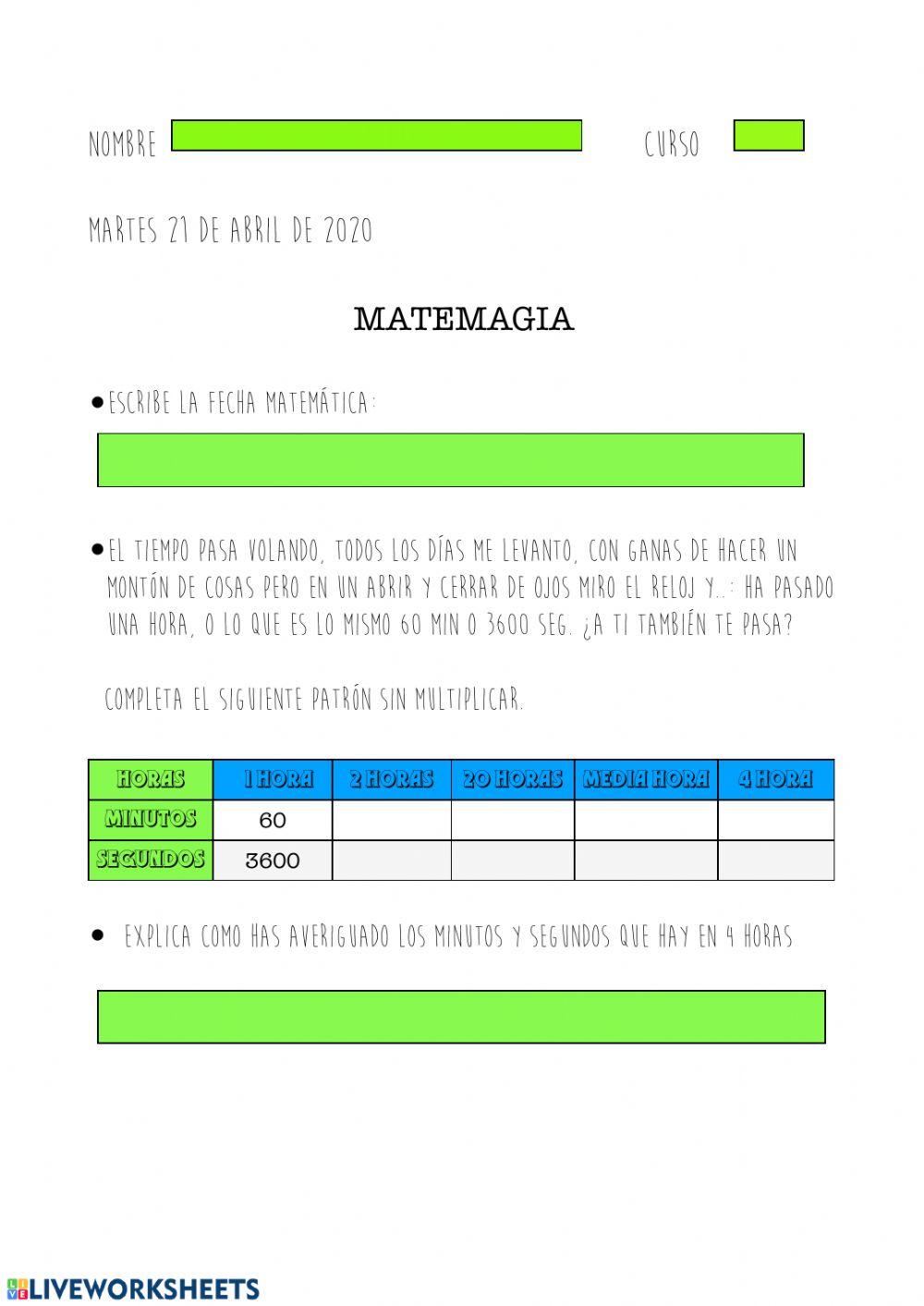 Matemáticas patrones